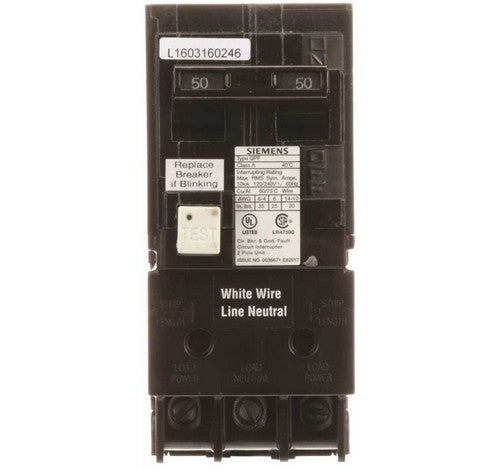 Siemens QF250A 50-Amp Two-Pole with GFCI Circuit Breaker 240V - BuyRite Electric