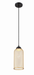 Eurofase Lighting 35943-026 LED Kenmore 6 inch Pendant Ceiling Light in Gold Black Finish