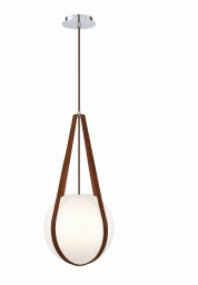 Eurofase Lighting 35990-017 LED Rosemount 1 Light 12 inch Pendant Ceiling Light in White Chrome Finish