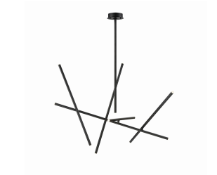 Eurofase Lighting 36250-011 LED Crossroads LED 22 inch Chandelier Ceiling Light Black Finish