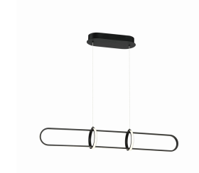 Eurofase Lighting 37036-010 LED Berkley 6 inch Chandelier Ceiling Light Small Matte Black Finish