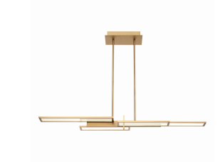 Eurofase Lighting 37062-026 LED Bayswater 8 inch Chandelier Ceiling Light Vb Gold Finish