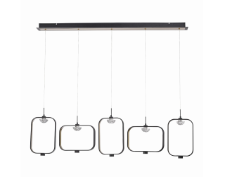 Eurofase Lighting 37078-010 LED Dagmar 5 inch Chandelier Ceiling Light Black Finish