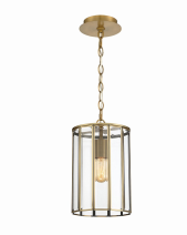 Eurofase Lighting 37084-011 LED Saville 1 Light 8 inch Pendant Ceiling Light Brass Finish