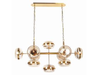 Eurofase Lighting 37089-016 LED Nottingham 10 Light 22 inch Chandelier Ceiling Light Ancient Brass Finish