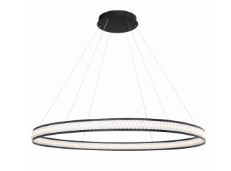 Eurofase Lighting 37093-013 LED Forster 60 inch Chandelier Ceiling Light Large Black Finish