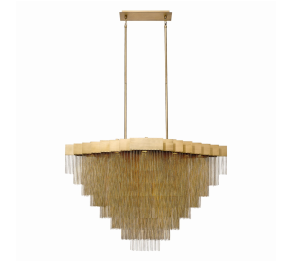 Eurofase Lighting 37096-014 LED Bloomfield 29 inch Chandelier Ceiling Light Antique Brush Gold Finish