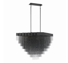 Eurofase Lighting 37096-025 LED Bloomfield 29 inch Chandelier Ceiling Light Black Finish
