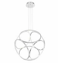 Eurofase Lighting 37102-012 LED Glenview 24 inch Pendant Ceiling Light Small Chrome Finish