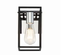 Eurofase Lighting 37115-012 LED Stafford 6 inch Sconce Wall Light Chrome/Black Finish