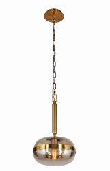 Eurofase Lighting 37197-018 LED Nottingham 1 Light 14 inch Pendant Ceiling Light Medium Ancient Brass Finish