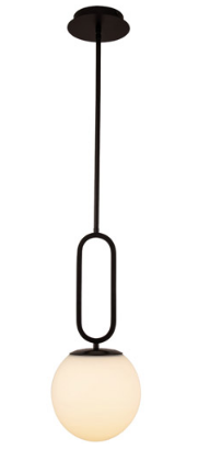 Eurofase Lighting 37231-019 LED Prospect 1 Light 10 inch Pendant Ceiling Light Small Acid Opal/Matte Black Finish