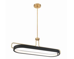 Eurofase Lighting 37931-018 LED Pemberton 12 inch Pendant Ceiling Light Warm Brass Finish