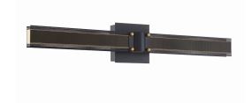 Eurofase Lighting 38004-018 LED Admiral 5 inch Sconce Wall Light Matte Black and Gold Finish