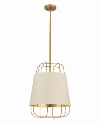 Eurofase Lighting 38143-014 LED Tura 3 Light 16 inch Pendant Ceiling Light Brass Finish