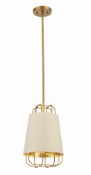 Eurofase Lighting 38147-012 LED Tura 1 Light 10 inch Pendant Ceiling Light Brass Finish
