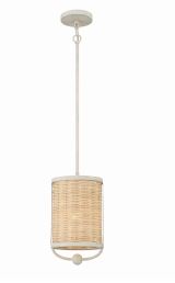 Eurofase Lighting 38158-025 LED Comparelli 1 Light 8 inch Pendant Ceiling Light Off White Finish