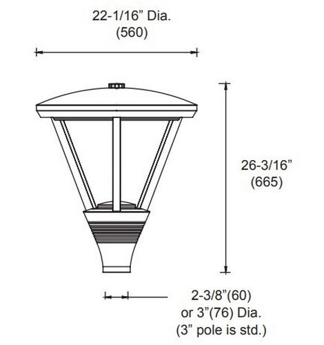 Utopia Lighting LPT-7L LED Post Top Light, 70W 120W- BuyRite Electric