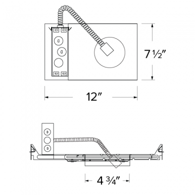 ELCO Lighting ELB4PF Birch 4 Inch New Construction Plaster Frame