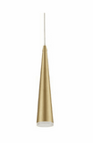Kuzco Lighting 401214BG-LED 12" Modern Mini Hanging LED Pendant Light, Brushed Gold Finish