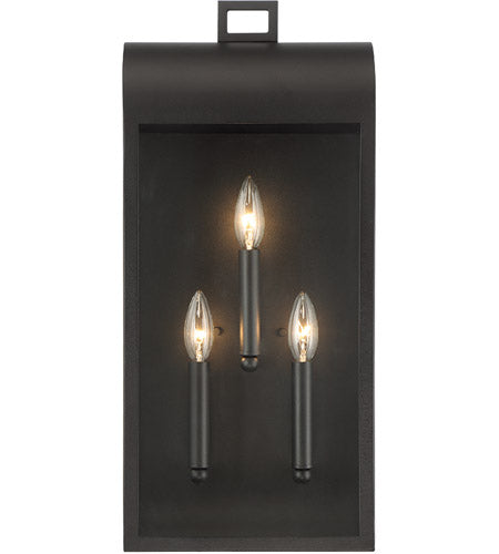 Eurofase Lighting 41968-017, Sawyer 3 Light 22 inch Satin Black Outdoor Wall Sconce