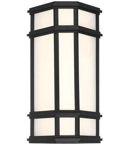 Eurofase Lighting 42687-016 Monte 1 Light 14 inch Satin Black Outdoor LED Wall Sconce