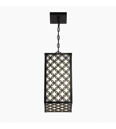 Eurofase Lighting 42697-015, Clover 1 Light 8 inch Black Outdoor LED Pendant