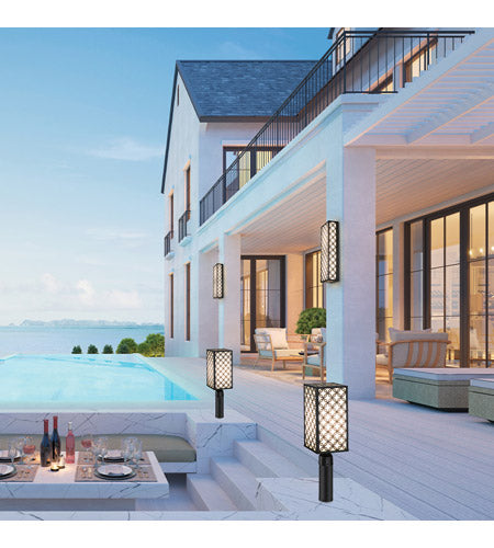 Eurofase Lighting 42699-026, Clover 1 Light 21 inch Aged Silver Outdoor LED Wall Sconce