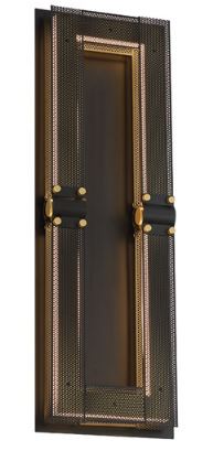 Eurofase Lighting 42716-013 LED Admiral 1 Light 25 inch Outdoor Wall Sconce Light Black and Gold Finish