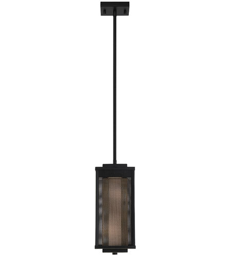 Eurofase Lighting 42718-017 Brama 1 Light 6 inch Black and Gold Outdoor LED Pendant