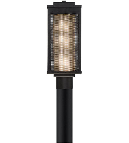 Eurofase Lighting 42719-014 Brama 1 Light 17 inch Black and Gold Outdoor Post Light