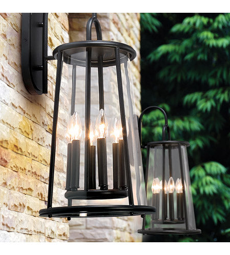 Eurofase Lighting 42721-017, Daulle 4 Light 19 inch Satin Black Outdoor Wall Sconce
