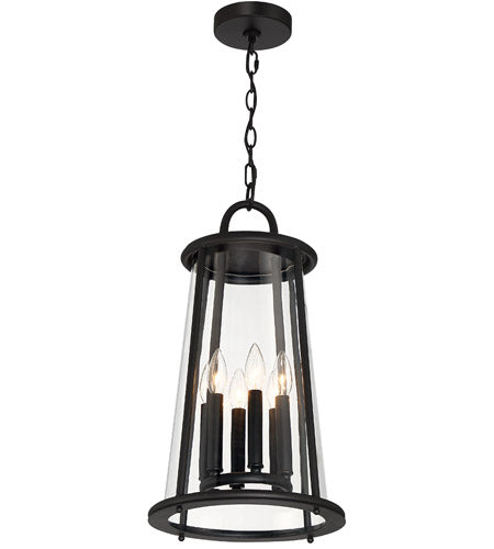 Eurofase Lighting 42722-014, Daulle 6 Light 12 inch Satin Black Outdoor Pendant