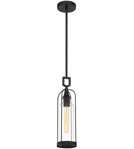 Eurofase Lighting 42727-019 Yasmin 1 Light 5 inch Satin Black Outdoor Pendant