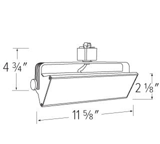 ELCO Lighting ETW4240W LED Pipe Wall Wash Track Fixture 20W 4000K 1550 lm White Finish