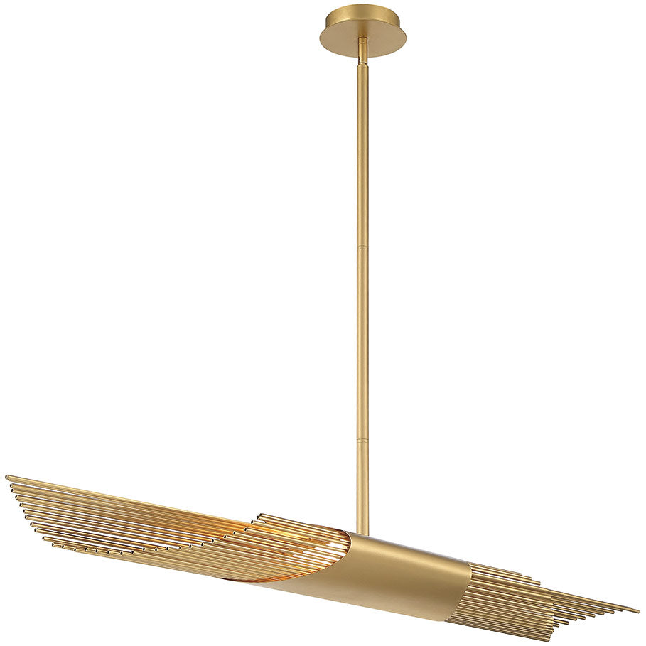 Eurofase Lighting 43866-021 Umura 49" Wide LED Abstract Linear Pendant Light, Gold Finish
