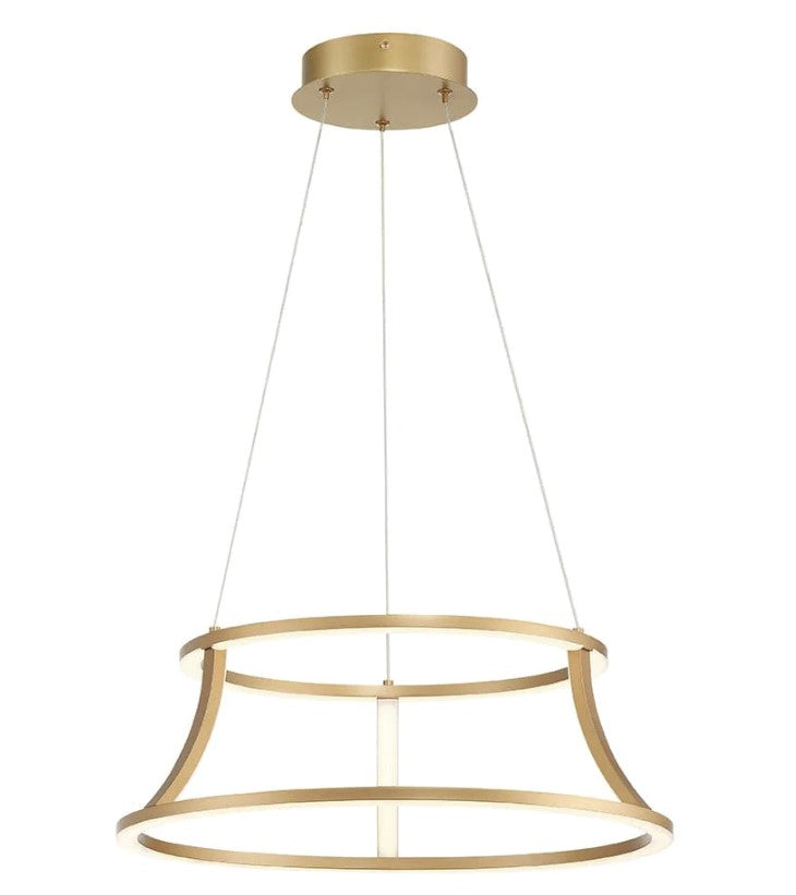 Eurofase Lighting 43885-022 Cadoux 1 Light 20 Inch Chandelier Ceiling Light Gold Finish