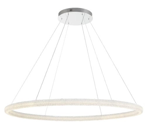 Eurofase Lighting 43926-015 Sassi LED 1 Light 60 inch Chandelier Ceiling Light Chrome Finish