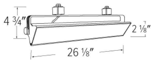 ELCO Lighting ETW4430W LED Pipe Wall Wash Track Fixture 58W 3000K 4000 lm White Finish