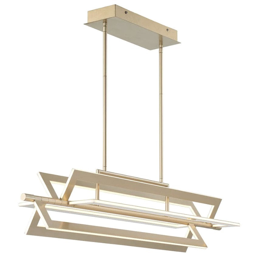 Eurofase Lighting 44077-020 Livra LED 1 Light 9 inch Chandelier Ceiling Light Gold Finish