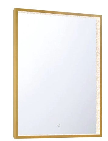 Eurofase Lighting 44281-021 Cerissa LED 1 Light 28 inch x 36 inch Wall Mirror Light Gold Finish