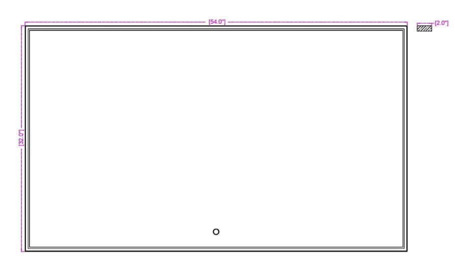 Eurofase Lighting 44282-011 Cerissa LED 1 Light 54 inch x 32 inch Wall Mirror Light Black Finish