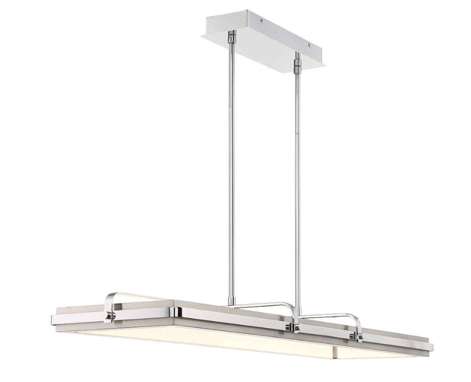 Eurofase Lighting 44822-019 Annilo 1 Light 15 inch LED Chandelier Ceiling Light, Chrome And Nickel Finish