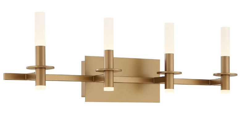 Eurofase Lighting 45235-016 Torna 35.5 inch Contemporary Style 4-LED Bath Vanity Wall Light, Gold Finish