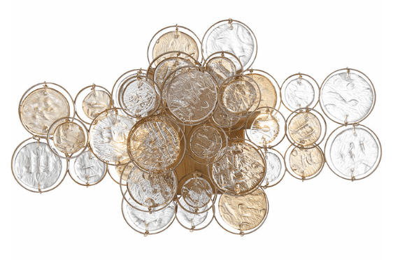 Eurofase Lighting 45452-024 Trento 18 inch Modern 2-LED Bath Vanity Wall Light, Antique Gold Finish