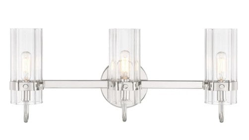 Eurofase Lighting 45463-020 Brook 3 Light 22 inch LED Bath Vanity Wall Light, Polished Nickel Finish