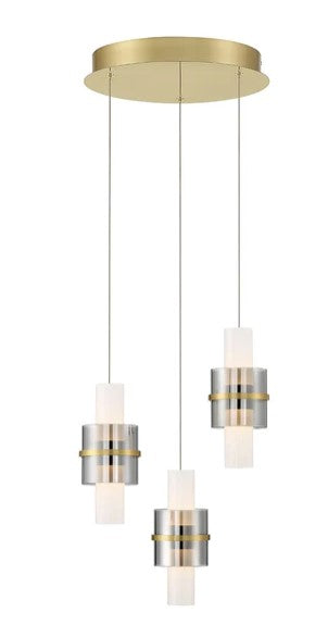 Eurofase Lighting 45593-017 Rola 14.5 inch LED Pendant Ceiling Light, Brushed Gold Finish