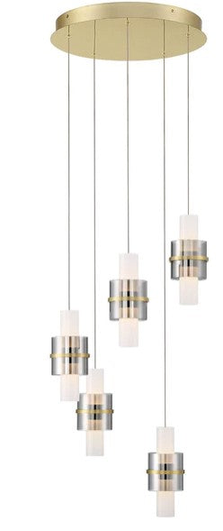 Eurofase Lighting 45594-014 Rola 17.5 inch LED Pendant Ceiling Light, Brushed Gold Finish