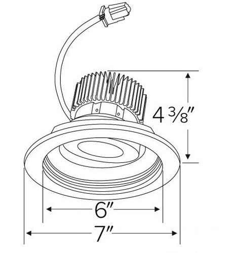 ELCO Lighting E616C08 Cedar System Contemporary LED 6 inch Recessed Lighting Light Engine with Adjustable Baffle Trim - 850 Lumens 120V 2- BuyRite Electric