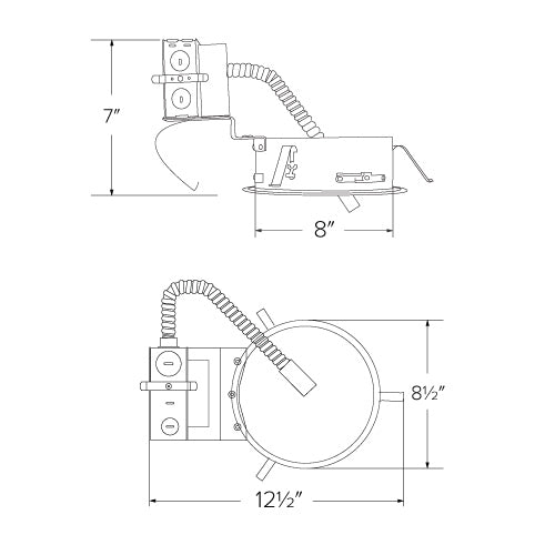 ELCO Lighting E8LRU08D 8 Inch Remodel Frame with Driver 850 lm ( Triac/ELV/0-10V )